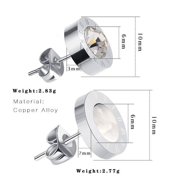 High quality stainless steel stud earrings - Picture 5 of 12